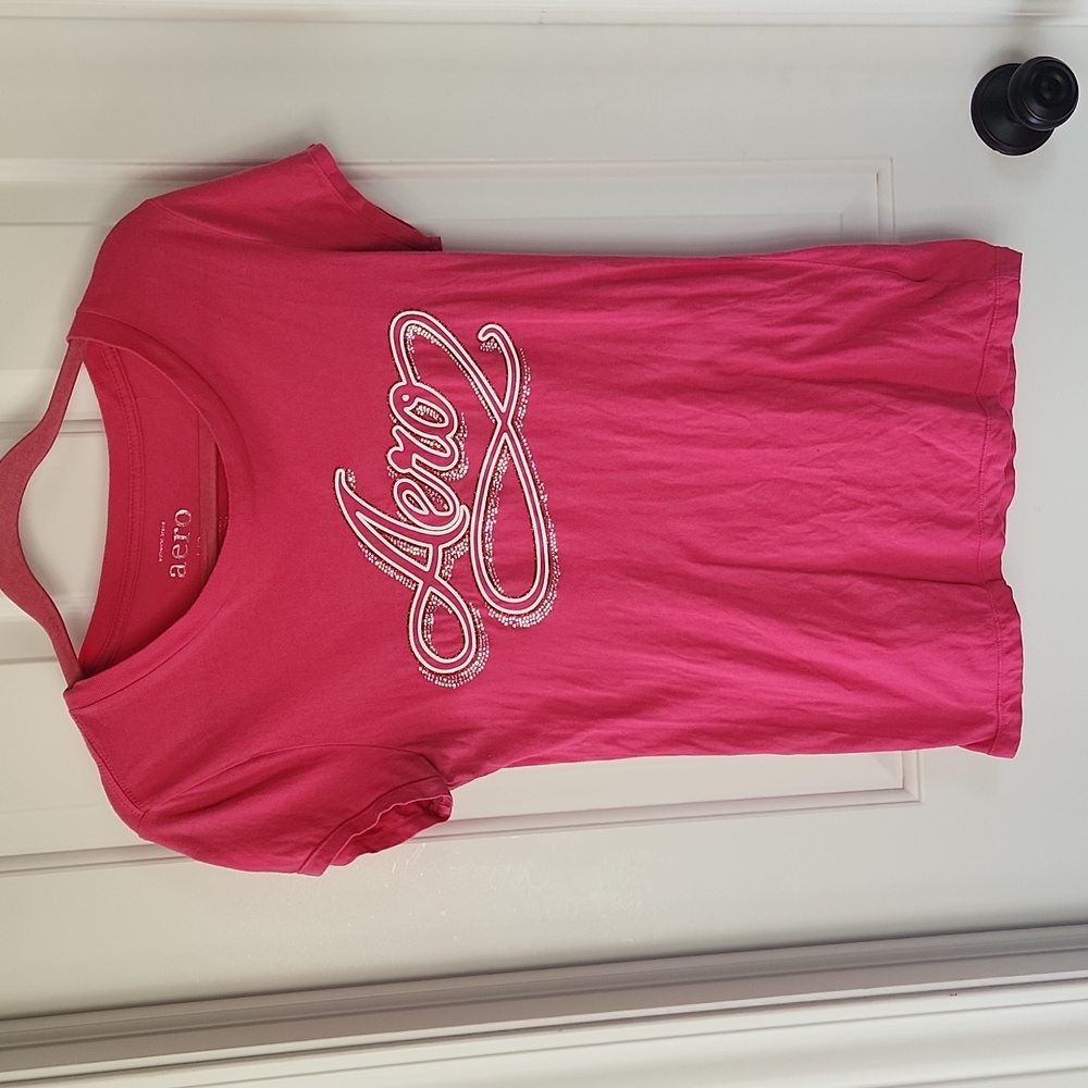 Aero pink glitter tee